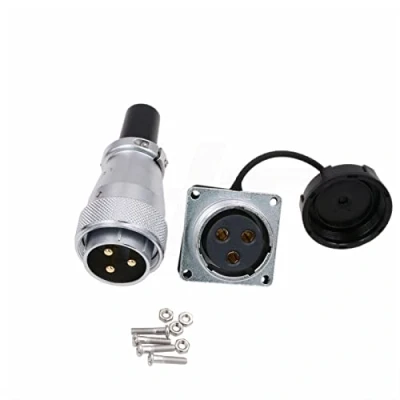 Afbeelding van HangTon WS28 3 pins luchtvaart cirkelvormige metalen connector mannelijke vrouwelijke 50A stofdichte high performance industriële energie AC zonne automotive gebruik buitenshuis