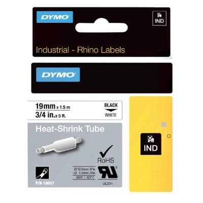 Afbeelding van Dymo 18057 (S0718330) Tape Zwart op wit (19 mm)