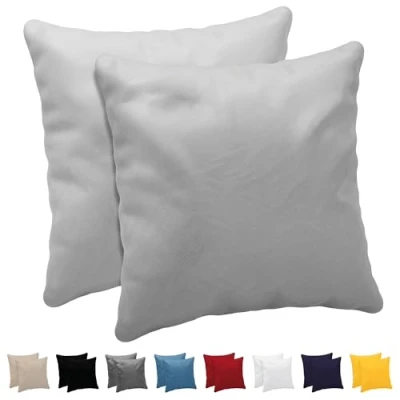 Afbeelding van Dreamzie Pillowcase kussen 50x50 cm (batch van 2) 100% katoenen trui 150 gsm grijs kussensloop 50 x katoen resistent en hypoallergeen kussendeksel voor