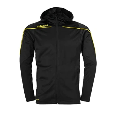 Afbeelding van Uhlsport Stream 22 Trainingsjas Met Capuchon Zwart Limoen Geel Maat 2XL