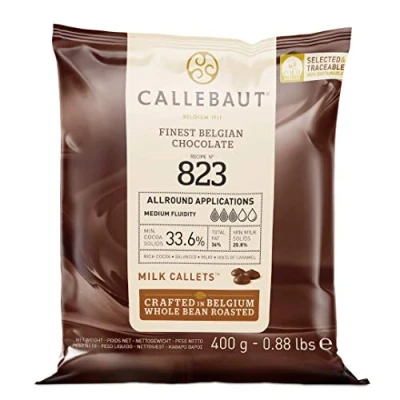 Afbeelding van Callebaut N 823 Finest 33.6% Belgian Milk Chocolate Couverture (Callets) 400g