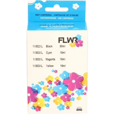 Afbeelding van FLWR Inktcartridge / 932XL + 933XL Zwart Kleur Geschikt voor HP