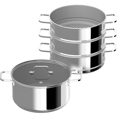 Afbeelding van DiNA 5 delige steamer set Helix Metaal PFAS vrij