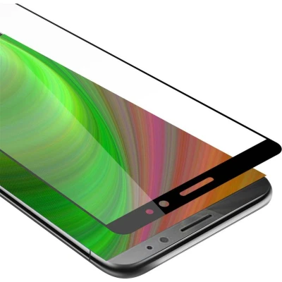 Afbeelding van Cadorabo Screenprotector geschikt voor Huawei MATE 8 Volledig scherm pantserfolie Beschermfolie in TRANSPARANT met ZWART Gehard (Tempered) display beschermglas 9H hardheid 3D Touch