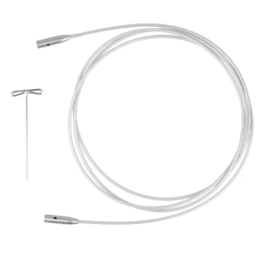 Afbeelding van ChiaoGoo Twist SWIV360 Staal Zilver (Groot, 93cm) Uitwisselbaar Kabel 1 Set