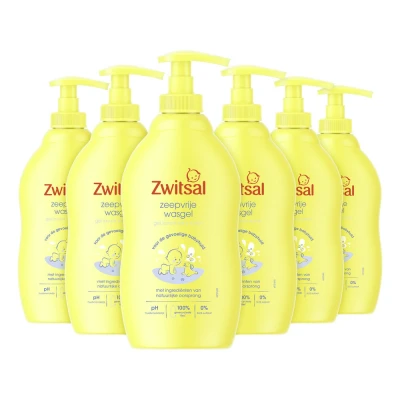 Afbeelding van 6x Zwitsal Zeepvrije Wasgel 400 ml