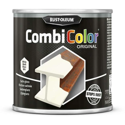 Afbeelding van rust oleum combicolor zijdeglans ral 9010 wit 250 ml