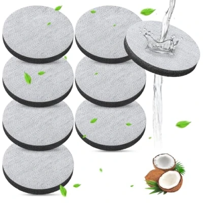 Afbeelding van 8 pack waterfilter MicroDisc voor Brita Fill &amp; Go waterfilterflessen karaffen, waterfilterschijven reduceert PFAS, chloor, microdeeltjes en andere smaakverstorende stoffen in drinkwater