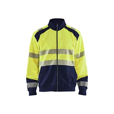 Afbeelding van Blaklader Sweatshirt hele rits High Vis 3558 2528 Geel/Marineblauw