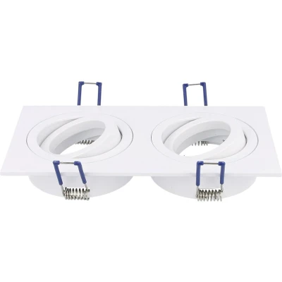 Afbeelding van Yphix Torino Inbouwspot Wit Dubbel Kantelbaar 2 Lichtpunten 175x93mm LEDdirect.nl