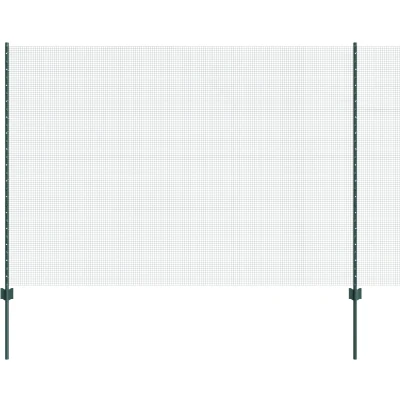 Afbeelding van vidaXL Gelaste Draadhek met 11 U Palen Groen 1.5x25 m Staal