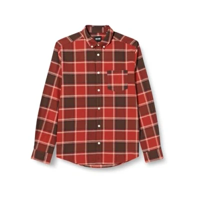 Afbeelding van Only &amp; Sons Onsalvaro Oxford Check Overhemd, Heren, Maat: XS, Burnt henna