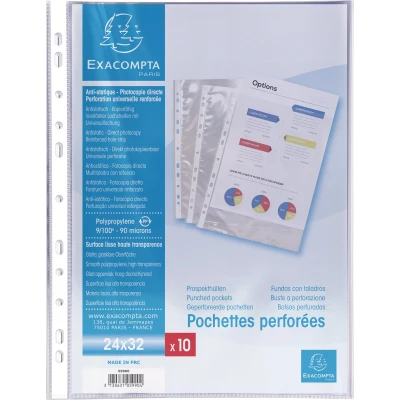Afbeelding van Showtas geperforeerd glad pp 9/100ste 24x32cm Exacompta