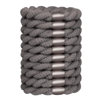 Afbeelding van JessLab Haar Elastieken voor Vrouwen, Duurzame Elastische Twist Touwbanden, Zachte Geen Beschadiging Haaraccessoires Alle Haartypes, Grijs