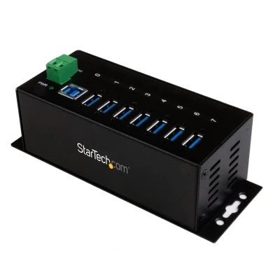 Afbeelding van StarTech.com 7 poorts industriële USB 3.0 hub beveiliging tegen ESD en stootspanningen