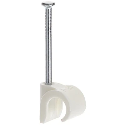 Afbeelding van Kopp kabelclip 8 mm rond wit 50 stuks