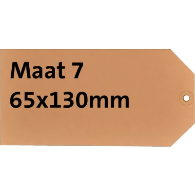 Afbeelding van Label HF2 karton Nr7 200gr. 65x130mm 1000 st.