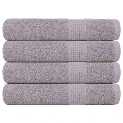 Afbeelding van vidaXL Saunahanddoeken 4 st 80x200 cm 360 g/m² 100% katoen grijs