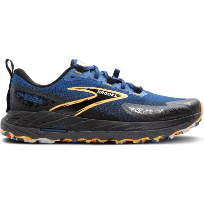 Afbeelding van Brooks Cascadia 18 Trail hardloopschoenen, Heren, Maat: 45, Blue sapphire black orange Textiel