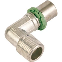 Afbeelding van SkinPress New Messing kniekoppeling 90 16 mm pers x 1/2&quot; bu.dr.