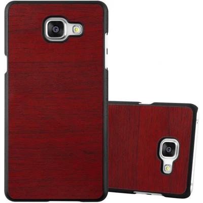 Afbeelding van Cadorabo Hoesje geschikt voor Samsung Galaxy A5 2016 in WOODEN ROOD Beschermhoes gemaakt van flexibel TPU silicone Case Cover