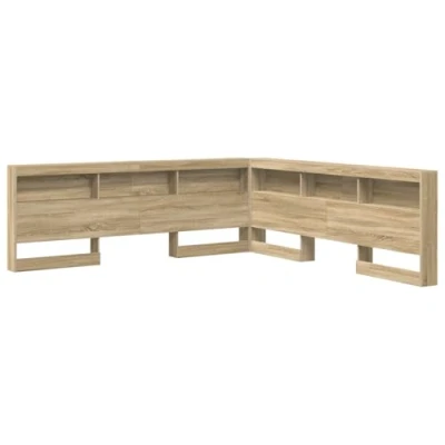 Afbeelding van vidaXL Opberghoofdbord met plank hoofdeinde opslag Sonoma eiken 180 cm Bewerkt hout