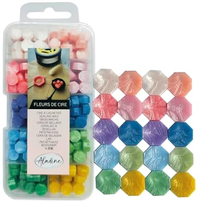 Afbeelding van Aladine Zegelwas Set 10 Kleuren Shiny