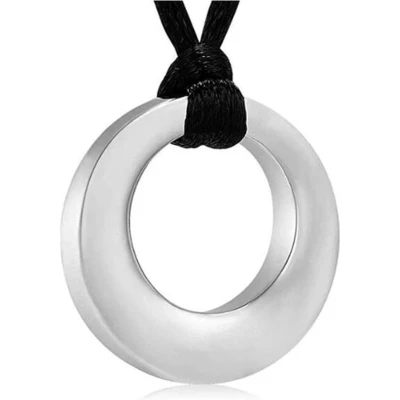 Afbeelding van Dutch Duvall Circle of life zilverkleurig Assieraad Asketting unisex Ashanger met ketting sieraad voor as