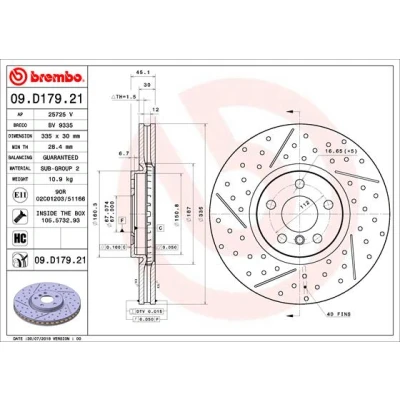 Afbeelding van Brembo Remschijven 09.D179.21