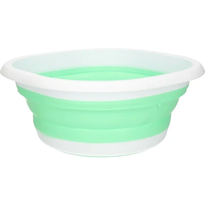 Afbeelding van Benson Afwasteil opvouwbaar kunststof 10L 36 x 12 cm groen emmer camping Afwasbak