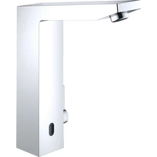 Afbeelding van Grohe eurocube e infrarood elektronische wastafelmengkraan met menging 6v lithium batterij type cr p2 chroom 36441000