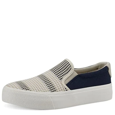 Afbeelding van Tamaris Sneakers laag, Dames, Maat: 40, Navy Leer en textiel