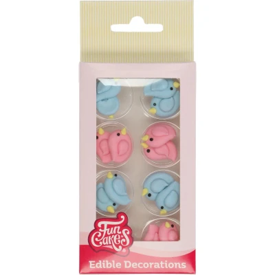 Afbeelding van FunCakes Suikerdecoratie Eetbare Taartdecoratie Tortelduifjes 16 Stuks