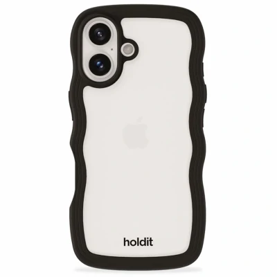 Afbeelding van Apple iPhone 16 Hoesje Gerecycled kunststof Holdit Backcover/Hardcase Zwart Telefoonhoesje