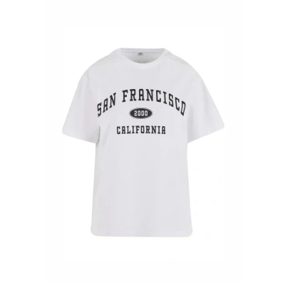 Afbeelding van Mister Tee SAN Francisco CITY Wording Tshirt print, Dames, Maat: Small, White