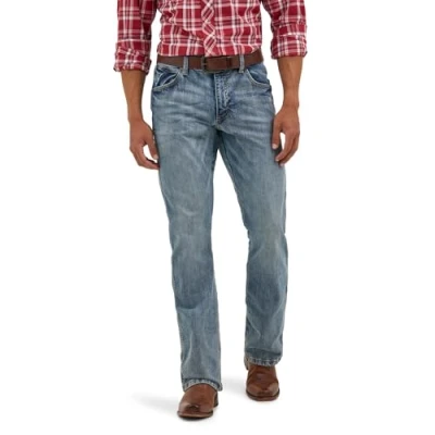 Afbeelding van Wrangler Mannen grote en lange retro slim fit boot cut Jean, Greeley, 34W x 30L