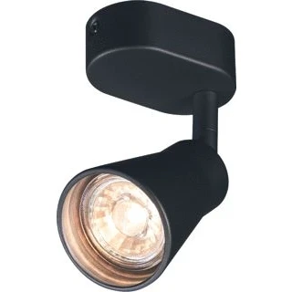 Afbeelding van Slv avo cw single indoor wand en plafondopbouwlamp qpar51 zwart max 50w 1000886