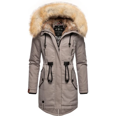 Afbeelding van Navahoo Bombii Warme winterparka voor dames, met capuchon, XS XXL, grijs (zink grey), S
