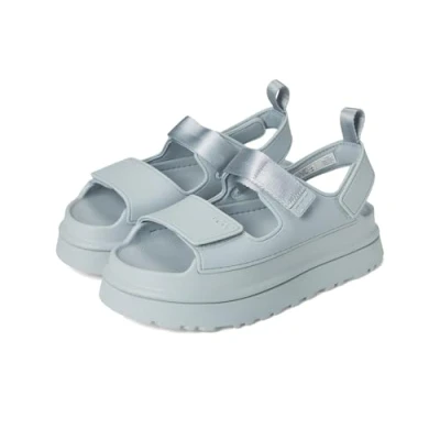 Afbeelding van UGG Goldenglow Sandalen met plateauzool, Dames, Maat: 38, Light blue Kunststof/ textiel