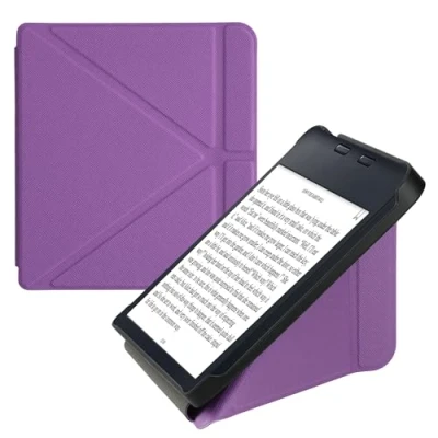 Afbeelding van kwmobile e reader hoesje compatibel Met Kobo Libra 2 hoes standaard Ereader cover van kunstleer In paars