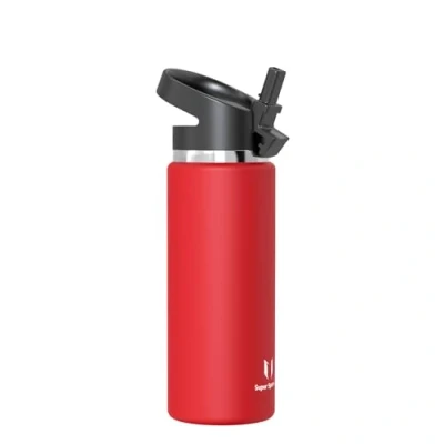 Afbeelding van Super Sparrow Waterfles, RVS Drinkfles 750ml, Waterfles Herbruikbaar Rietje, Lekvrije Thermosfles BPA Vrij, voor Sport, Outdoor