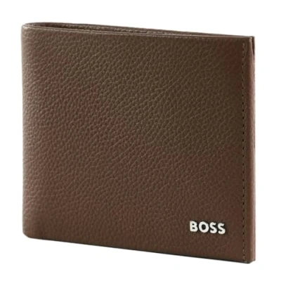 Afbeelding van BOSS Leren Kaarthoes Highway 6 CC Card Case Light Brown Lichtbruin