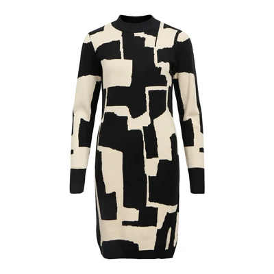Afbeelding van Object Objray Gebreide jurk, Dames, Maat: XS, Black