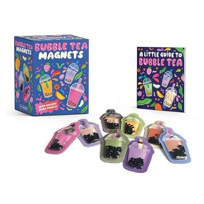 Afbeelding van Bubble Tea Magnets: With Moving Boba Pearls!