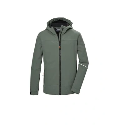 Afbeelding van killtec jongens Softshell jas/outdoorjas met capuchon KOS 143 BYS SFTSHLL JCKT, oliv, 164, 43255 000