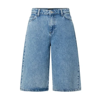 Afbeelding van Pieces Pcsky Jorts Jeansshort, Dames, Maat: XS, Medium blue denim