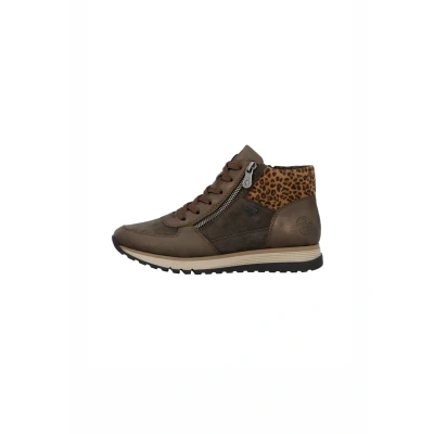 Afbeelding van Rieker Veterschoenen Hoog Donkerbruin Maat 40
