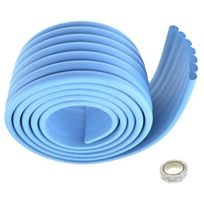 Afbeelding van Universele zekeringbuffer 2 m x 80 mm stootbescherming spons kussen blauw TKD7002
