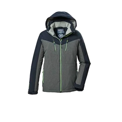 Afbeelding van killtec Jongens functionele jas met capuchon en sneeuwvanger KOW 373 BYS JCKT, dark moss, 164, 42200 000