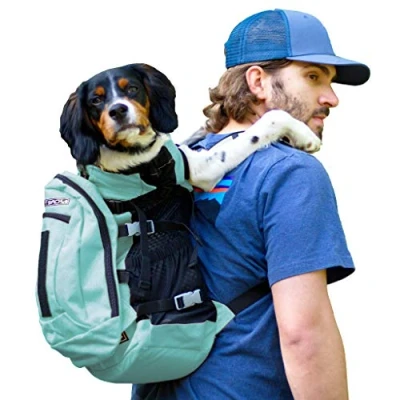 Afbeelding van K9 Sport Sack Hondenrugzak voor kleine en middelgrote huisdieren Verstelbare hondenrugzakdrager aan de voorkant Volledig geventileerd Veterinaire Goedgekeurd (Medium, Air Plus Summer Mint)